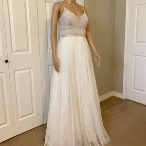 Adrianna Papell full length beaded gown